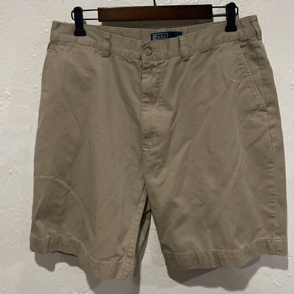 Polo Ralph Lauren Prospect Shorts! Size W35 Inseam 9 Khaki - Picture 1 of 5